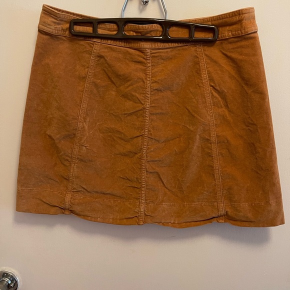 Madewell Metropolis Size 12 FALL Suede Corduroy A Line Button Front Skirt - Picture 2 of 2